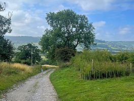 View down the track to canal