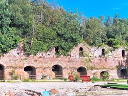 View of the old building at the back as you arrive