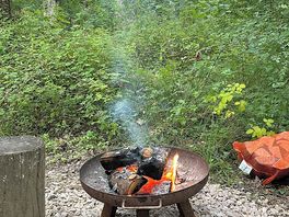 Fire pit and logs delivered to the pitch - £10 including firefighters and kindling