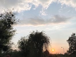 Couché de soleil sur le camping