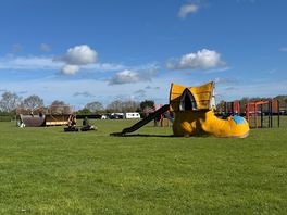 Kids playground and skate ramp