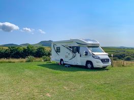 Visitor image of the large pitch with pretty views