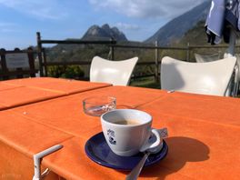 Kaffe al ginseng hoch über dem gardasee