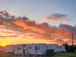 Gorgeous sunset at campsite.