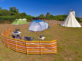 Campsite pitches.
