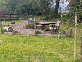 Picnic seating area next to our plot
