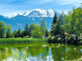 Mont blanc gezien vanaf vijver.