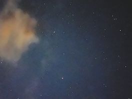 Stars visible on a semi clear night.