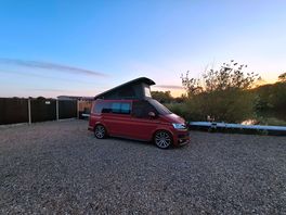My van at sundown