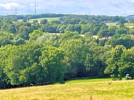 Views down to campsite