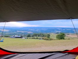 View from the tent box