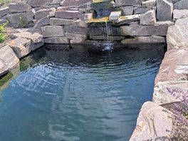Waterfall into pond