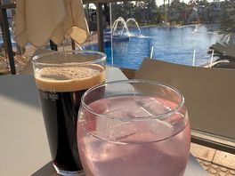 Taken from bar outdoor area overlooking the pools
