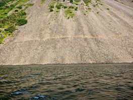 Steep mountain views from the lake