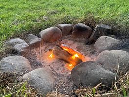 Each pitch has it's own fire pit