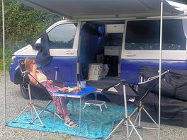 Wife and the camper