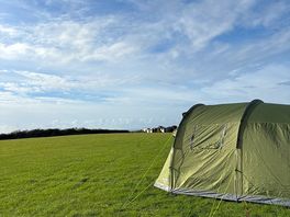 View across camping field