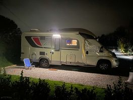 At night