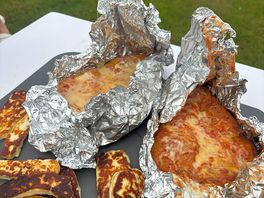 Our home made pizzas and lush weather 😋