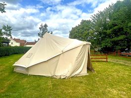 Outside of bell tent
