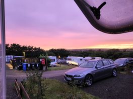 Incredible sunset from our pitch
