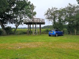 Where the tent was u0 on a tri pod deck area such a different way to offer a camping experience
