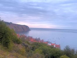 Early morning walk with view if the bay not far from camp site