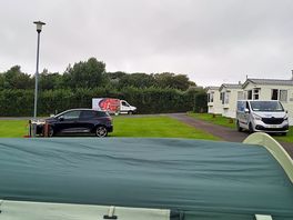 Our tent on electric pitch