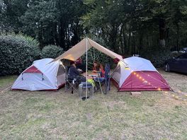 Camping under the trees