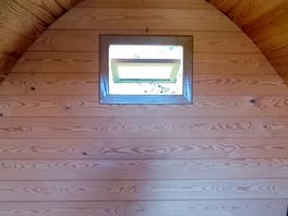 Small window could do with a blind as sun comes through