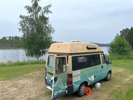 Pitch right by the lake