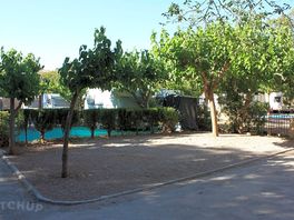 Spacious gravel pitch under the shade of trees