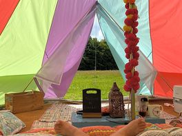 Relaxing in annabelle tent