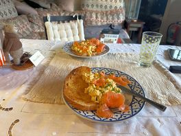 Our nye breakfast in the dining area