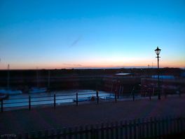 One of two sunsets over the marina