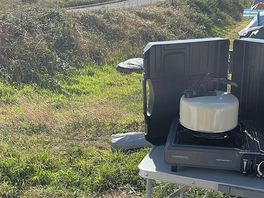 View from the van while cooking