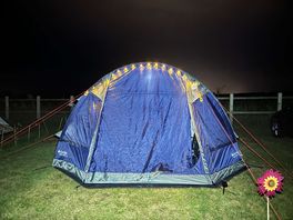 At night