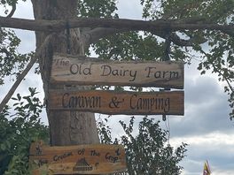 Campsite entrance sign
