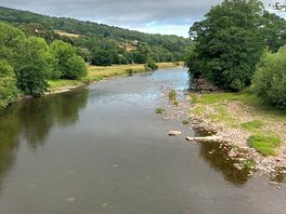 The river usk from the permissive path on the estate
