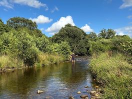 The river running alongside the campsite.