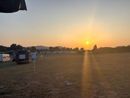 Sunset in front of the malvern hills at riverside!
