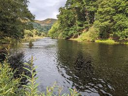 The river dee running beside the campsite