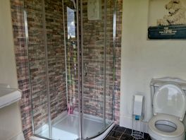 One toilet and shower