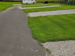 Motorhome on pitch.