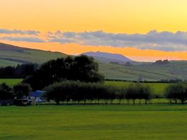 Beautiful sunset view from the site—perfect place to relax after a day of exploring.