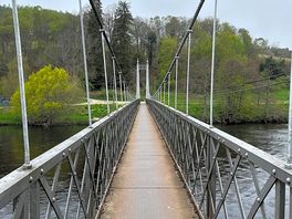 Walk in the other direction through abelour to the second bridge