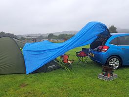 Wet when we arrived but more then enough room