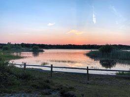 We stumbled across this beautiful lake at sunset