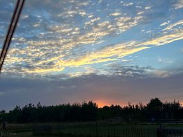 Sunset across the campsite