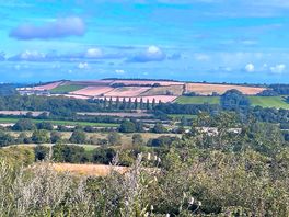 View from shepherds hut over to the black mountains